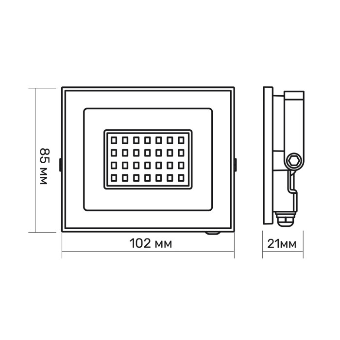 LED прожектор TITANUM TLF206 20W 6500K