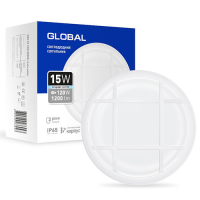 Антивандальний LED-світильник GLOBAL 1-GBH-03-1550-C 15W 5000K