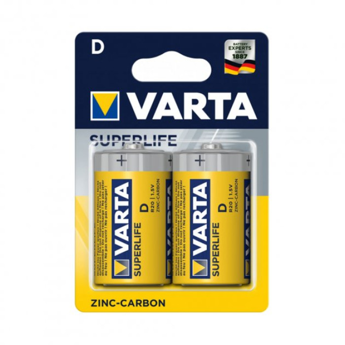 Батарейка VARTA SUPERLIFE D BLI 2 /2020101412