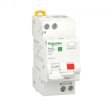 Дифференциальный автомат Schneider RESI9 6kA 1P+N 25A C 30mA АC R9D25625