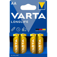 Батарейка VARTA LONGLIFE AA BLI 4 ALKALINE 4106101414