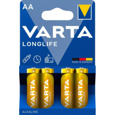 Батарейка VARTA LONGLIFE AA BLI 4 ALKALINE 4106101414