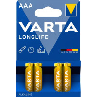 Батарейка VARTA LONGLIFE AAA BLI 4 ALKALINE 4103101414