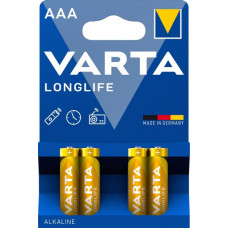 Батарейка VARTA LONGLIFE AAA BLI 4 ALKALINE 4103101414