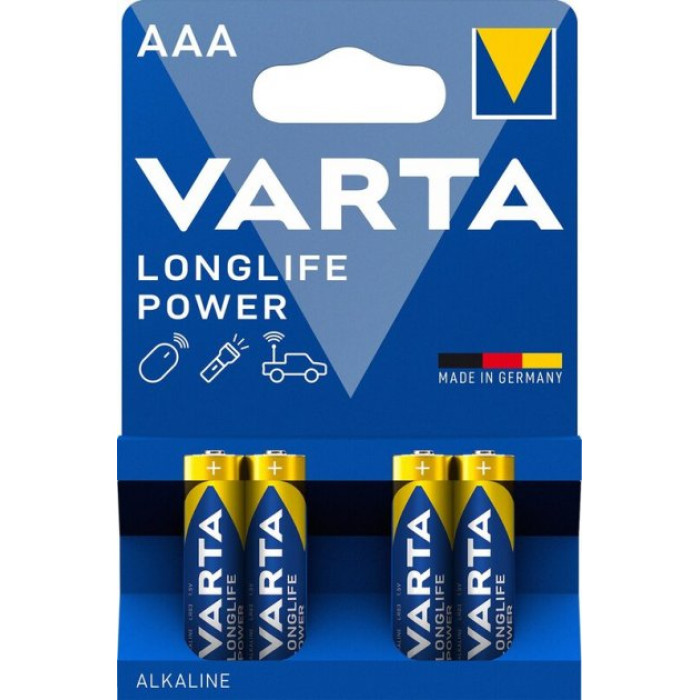 Батарейка VARTA High Energy/ LONGLIFE Power AAA BLI 4 ALKALINE 4903121414