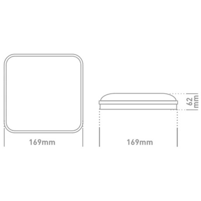 Антивандальний LED-світильник GLOBAL 1-GBH-08-1550-S 15W 5000K