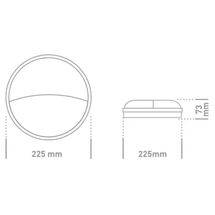 Антивандальний LED-світильник GLOBAL 1-GBH-07-2050-C 20W 5000K