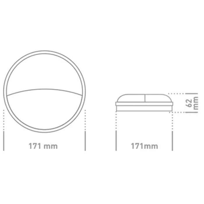 Антивандальний LED-світильник GLOBAL 1-GBH-07-1550-C 15W 5000K