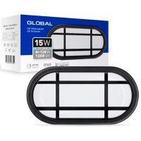 Антивандальний LED-світильник GLOBAL 1-GBH-04-1550-E 15W 5000K