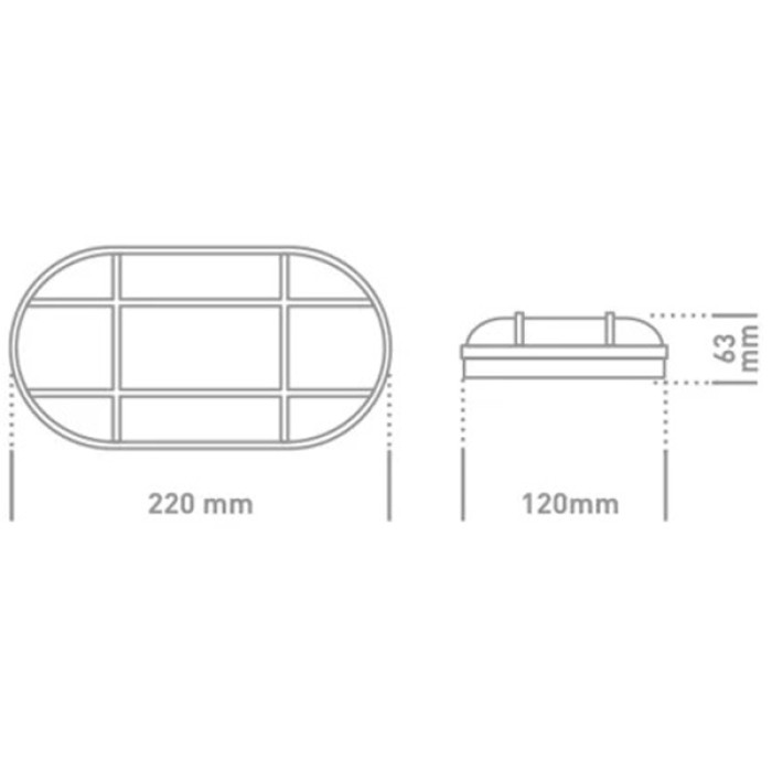 Антивандальний LED-світильник GLOBAL 1-GBH-04-1550-E 15W 5000K