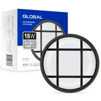 Антивандальний LED-світильник GLOBAL 1-GBH-04-1550-C 15W 5000K
