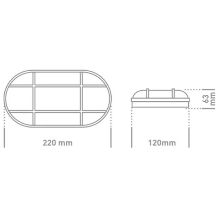 Антивандальний LED-світильник GLOBAL 1-GBH-03-1550-E 15W 5000K