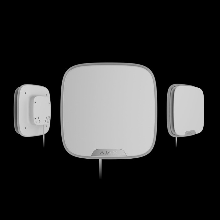 Проводная сирена с креплением для брендированной лицевой панели Ajax StreetSiren DoubleDeck Fibra White