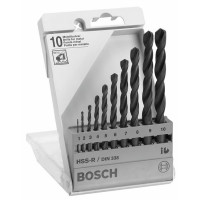 Набір свердел по мет. Bosch HSS-R 10шт.(1-10мм)