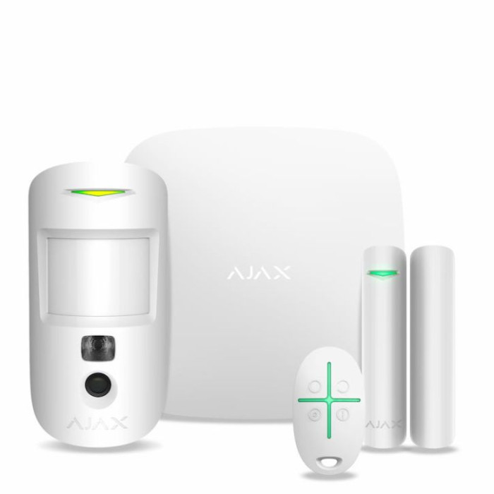 Комплект охранной сигнализации Ajax StarterKit Cam Plus White Комплект охранной сигнализации Ajax StarterKit Cam Plus White