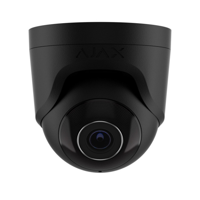 Проводная охранная IP-камера Ajax TurretCam (5 Mp/4 mm) Black Проводная охранная IP-камера Ajax TurretCam (5 Mp/4 mm) Black