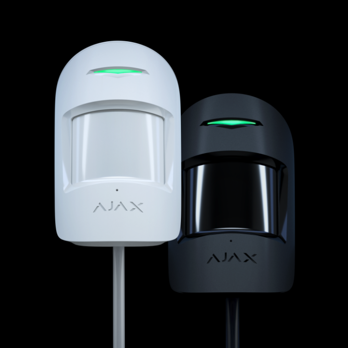 Проводной датчик движения и разбития стекла Ajax CombiProtect Fibra Black