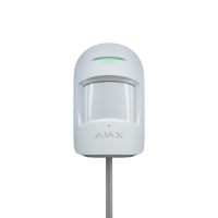 Провідний датчик руху та розбиття скла Ajax CombiProtect Fibra White