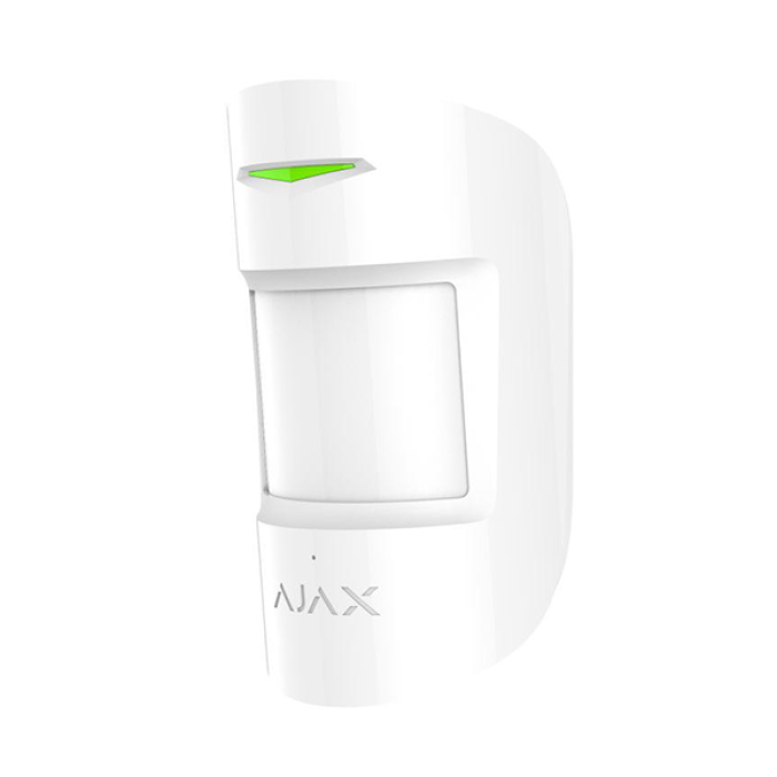 Бездротовий датчик руху і розбиття Ajax CombiProtect White
