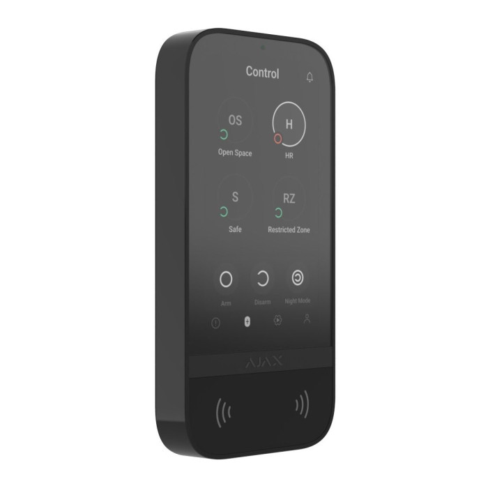 Беспроводная клавиатура с сенсорным экраном Ajax KeyPad TouchScreen Black