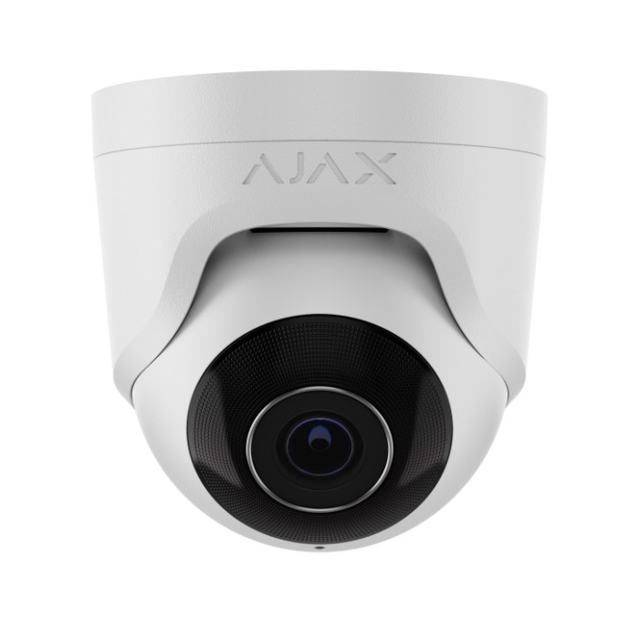 Проводная охранная IP-камера Ajax TurretCam (5 Mp/4 mm) White Проводная охранная IP-камера Ajax TurretCam (5 Mp/4 mm) White