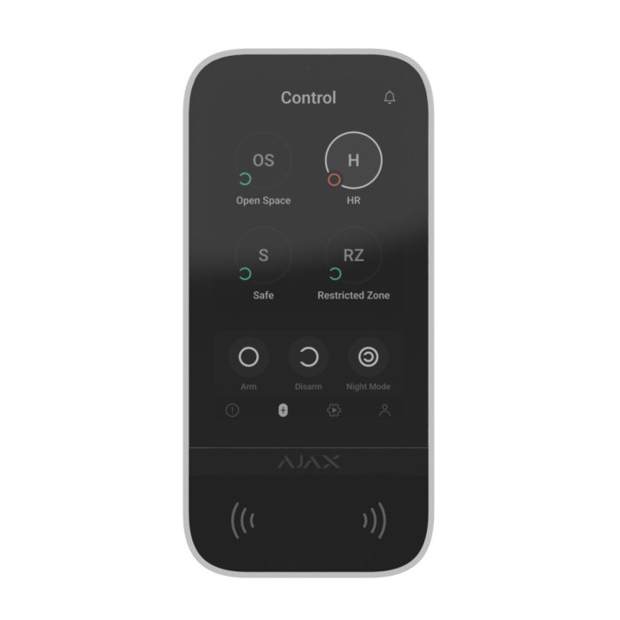 Беспроводная клавиатура с сенсорным экраном Ajax KeyPad TouchScreen White Беспроводная клавиатура с сенсорным экраном Ajax KeyPad TouchScreen White