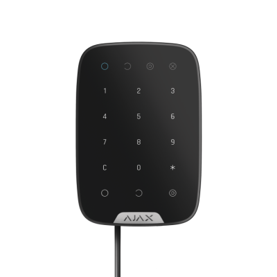 Проводная сенсорная клавиатура Ajax KeyPad Fibra Black
