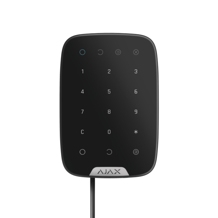 Проводная сенсорная клавиатура Ajax KeyPad Fibra Black Проводная сенсорная клавиатура Ajax KeyPad Fibra Black