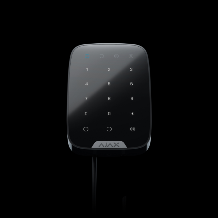 Проводная сенсорная клавиатура Ajax KeyPad Fibra Black