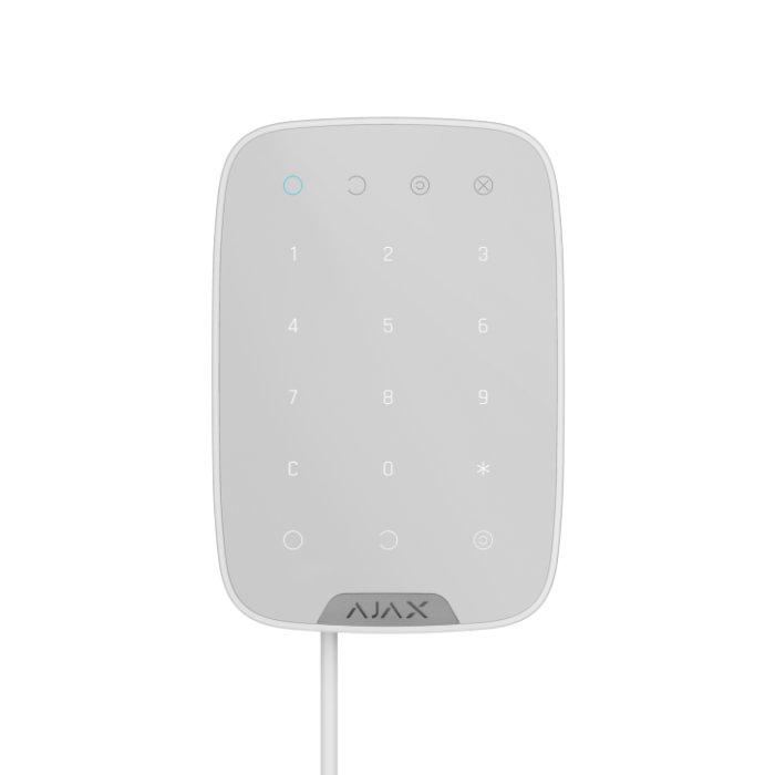 Проводная сенсорная клавиатура Ajax KeyPad Fibra White Проводная сенсорная клавиатура Ajax KeyPad Fibra White