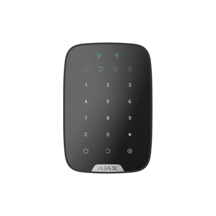 Беспроводная сенсорная клавиатура Ajax KeyPad Plus Black Беспроводная сенсорная клавиатура Ajax KeyPad Plus Black