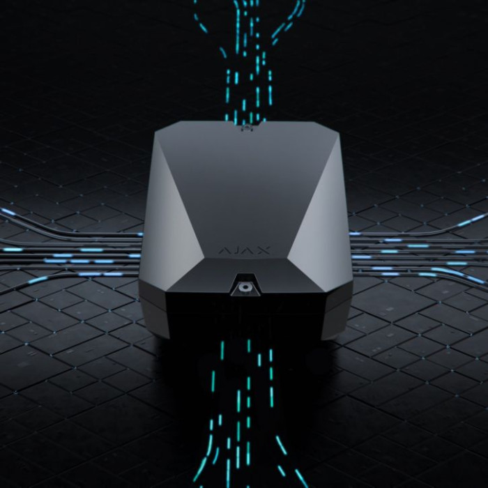 Гибридная централь системы безопасности Ajax FIBRA Hub Hybrid (4G) Black