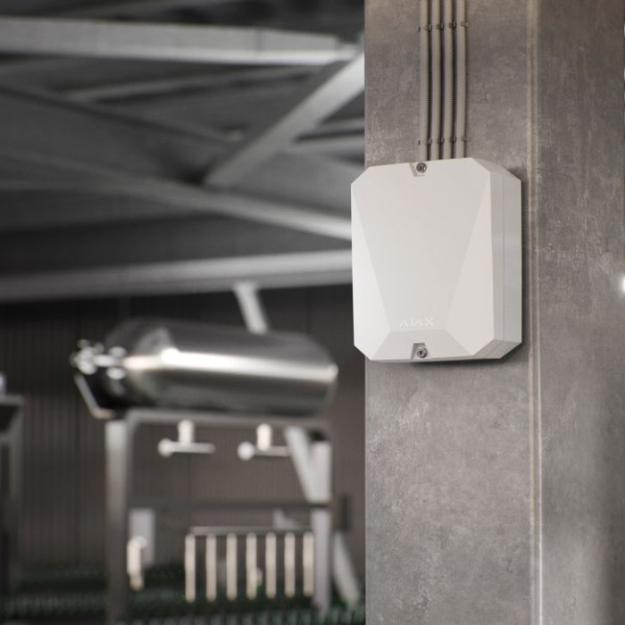 Гибридная централь системы безопасности Ajax FIBRA Hub Hybrid (4G) White