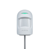 Дротовий кімнатний датчик руху з додатковим мікрохвильовим сенсором Ajax MotionProtect Fibra White