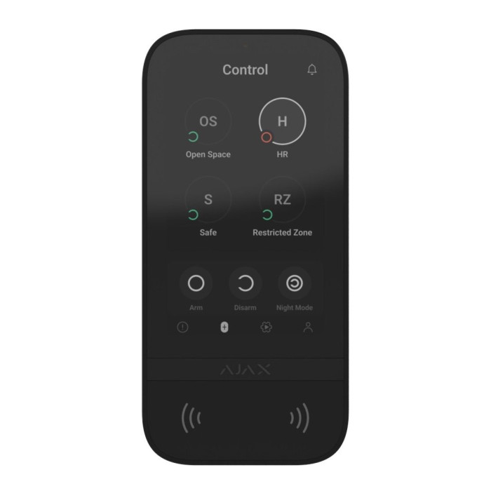 Беспроводная клавиатура с сенсорным экраном Ajax KeyPad TouchScreen Black Беспроводная клавиатура с сенсорным экраном Ajax KeyPad TouchScreen Black