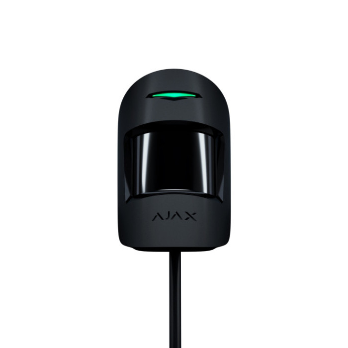Дротовий кімнатний датчик руху з додатковим мікрохвильовим сенсором Ajax MotionProtect Fibra Black Дротовий кімнатний датчик руху з додатковим мікрохвильовим сенсором Ajax MotionProtect Fibra Black