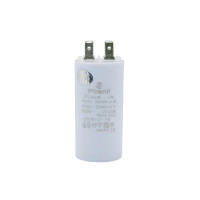 Конденсатор рабочий CBB60 25 мкФ 450V, с клеммами (35×72.5 мм) (Piranil)