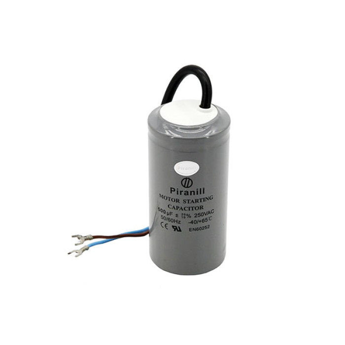 Конденсатор пусковой CD60 500 мкФ 250V, с проводами (Piranil)