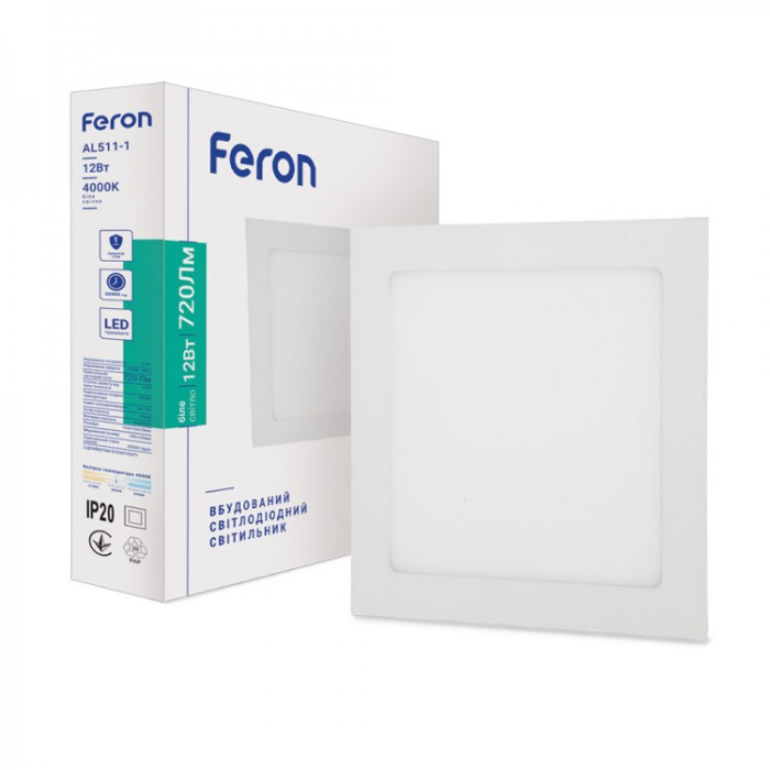 Світлодіодний світильник Feron AL511-1 12W 4000K Світлодіодний світильник Feron AL511-1 12W 4000K