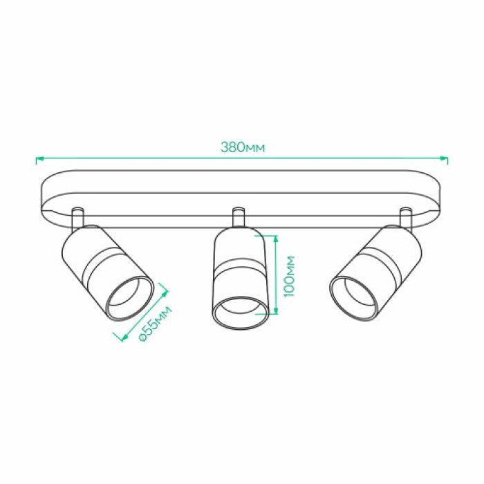 Накладной поворотный светильник Ardero ML312-3 BAMBOO GU10 черный+хром