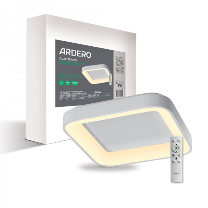 Светильник светодиодный AL6076ARD 72W квадратный 2700-6500K ARDERO