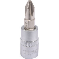 YT-04412 Головка торцевая YATO 1/4", PH2, l=37мм