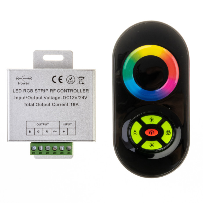 Контроллер черный RGB 18А 216Вт