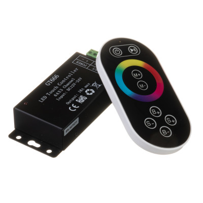 Контроллер черный RGB 18А 216Вт, (8 кнопок)