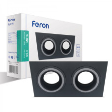 Встроенный неповоротный светильник Feron DL6142 черный