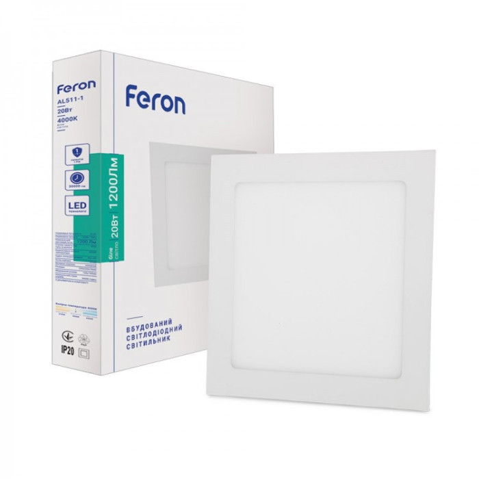 Світлодіодний світильник Feron AL511-1 20W 4000K Світлодіодний світильник Feron AL511-1 20W 4000K