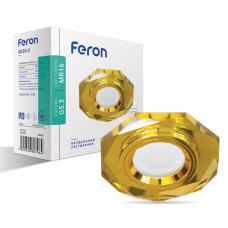 Встраиваемый светильник Feron 8020-2 желтый золото.