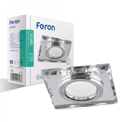 Встроенный светильник Feron 8150-2 серебро серебро