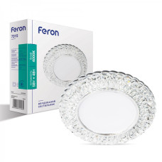 Встроенный светильник Feron 7315 с LED подсветкой прозрачный