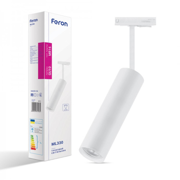 Трековий світильник Feron ML330 білий Трековий світильник Feron ML330 білий